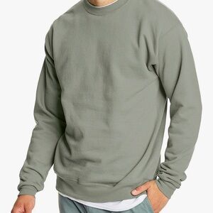 Hanes Men's Crewneck Sweatshirt in Sage Green